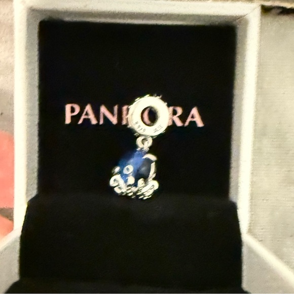 Authentic Pandora dangling Blue octopus Charm - Picture 5 of 6